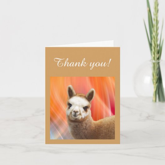 Merci Cartes de notes Alpaca Rossi (Devant)