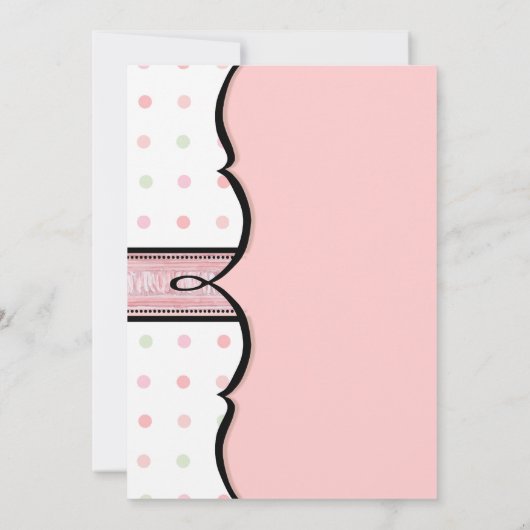 Merci Cartes de notes - French Bow Dot Swirl vs2 (Dos)