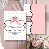 Merci Cartes de notes - French Bow Dot Swirl vs2