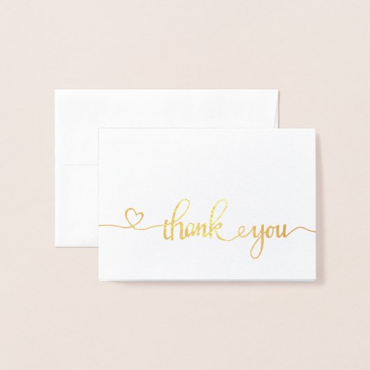 Merci Cartes de notes Gold Foil (Devant avec enveloppe)