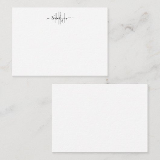 Merci Cartes de notes Monogram Classic Papeterie (Devant / Derrière)