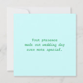 Merci, cartes de perruches Love Birds (Dos)