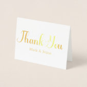 Merci Cartes Mariage Couples Nom Script Coeur (Devant)