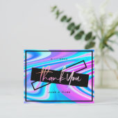 Merci Cartes Vibrant violet Holographique (Debout devant)