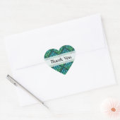 Merci Celtic Knot - Bleu Green Heart Sticker (Enveloppe)