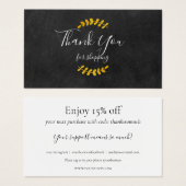 Merci Chalkboard Pour La Carte De Remise (Devant & derrière)