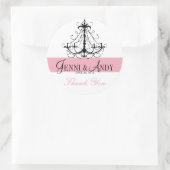 Merci Chandelier Noms Stickers Faveur Mariage (Sac)
