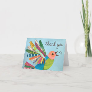 Merci chantant Collage Bird
