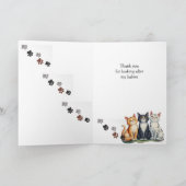 Merci Chat assis chats mignons (Intérieur)