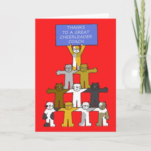 Merci Chats caricaturaux Cheerled Coach (Devant)