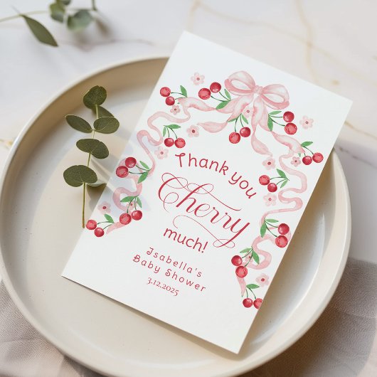 Merci Cherry Beaucoup de cerise sur le Carte de re