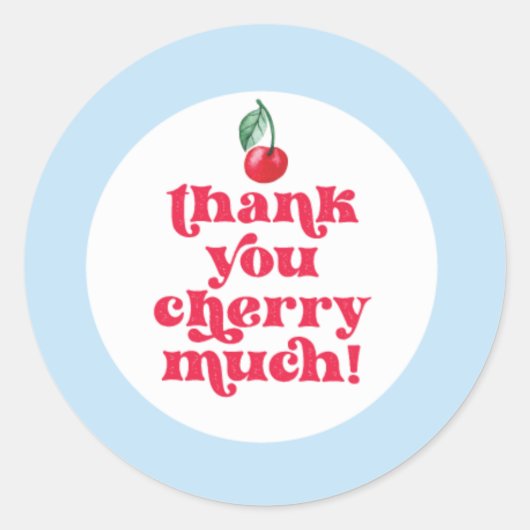 Merci Cherry Beaucoup Sticker pour les faveurs de  (Devant)