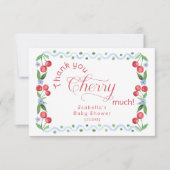 Merci Cherry Carte de remerciements beaucoup bleu (Devant)