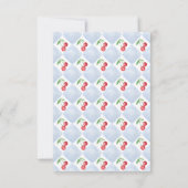 Merci Cherry Carte de remerciements beaucoup bleu (Dos)