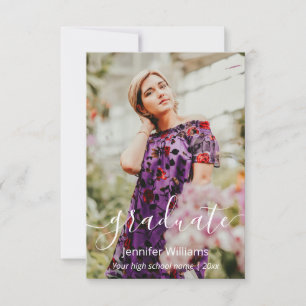 merci chic calligraphie photos carte de graduation