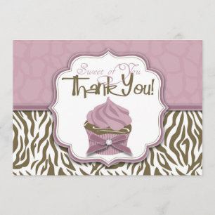 Merci chic de safari et de petit gâteau