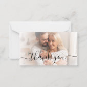 merci chic écriture mariage carte photo (Devant)