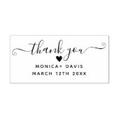 Merci chic mariage simple tampon caoutchouc (Impression)