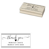 Merci chic mariage simple tampon caoutchouc (Tamponné)