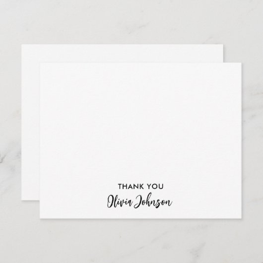 Merci Chic Nom du monogramme Carte blanche à bille (Devant / Derrière)