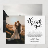 Merci chic Script Mariage photo (Devant / Derrière)