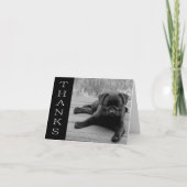Merci Chien Chien Chien Chien Noir et Blanc Carte  (Devant)