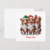Merci Christmas Shetland Sheepdogs (Devant / Derrière)