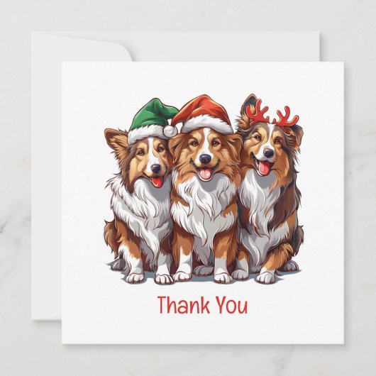 Merci Christmas Shetland Sheepdogs (Devant)