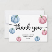 Merci Citrouille aquarelle révèle le sexe (Devant)