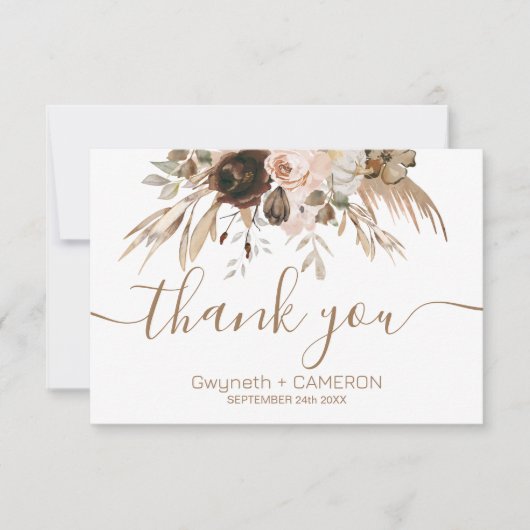 Merci Citrouille floral Boho (Devant)