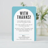 Merci CLIENT arche moderne bleu turquoise (Debout devant)