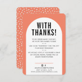 Merci CLIENT arche moderne orange noir (Devant / Derrière)