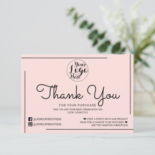 Merci client du logo de script de bordure noire r (Debout devant)