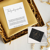 Merci client du logo de script de monogramme d'ent