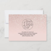 Merci client Ombre Parties scintillant rose or ros (Dos)