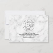 Merci client simple en marbre noir blanc (Dos)