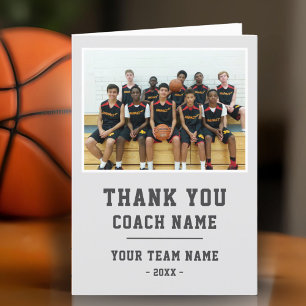 Merci Coach Carte Nom de l'équipe Photo
