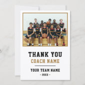 Merci Coach Carte Nom de l'équipe Photo (Devant)