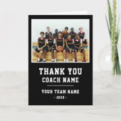 Merci Coach Carte Nom de l'équipe Photo (Devant)