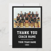 Merci Coach Carte Nom de l'équipe Photo (Devant)