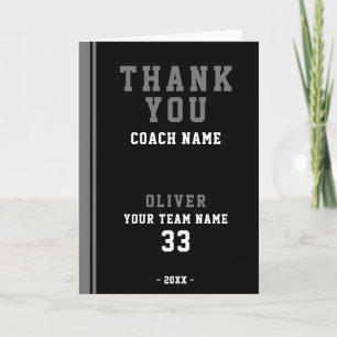 Merci Coach Carte Photo Équipe de Footballeur