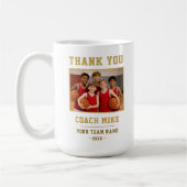Merci Coach Équipe Nom Mug Photo (Gauche)