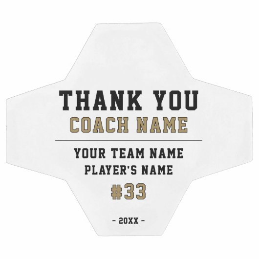 Merci Coach Nom de l'équipe (Plat)