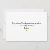 Merci Cœur Doré Personnalisé (Dos)