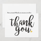 Merci Cœur Doré Personnalisé (Devant / Derrière)