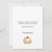 Merci coeur Merci carte Thanksgiving (Dos)