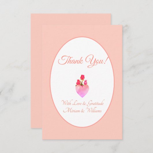 Merci cœur rose (Devant / Derrière)