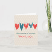 Merci coeur Rouge Turquoise (Devant)