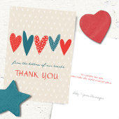 Merci coeur Rouge Turquoise