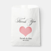 Merci coeur Sacs de faveur mariage (Devant)